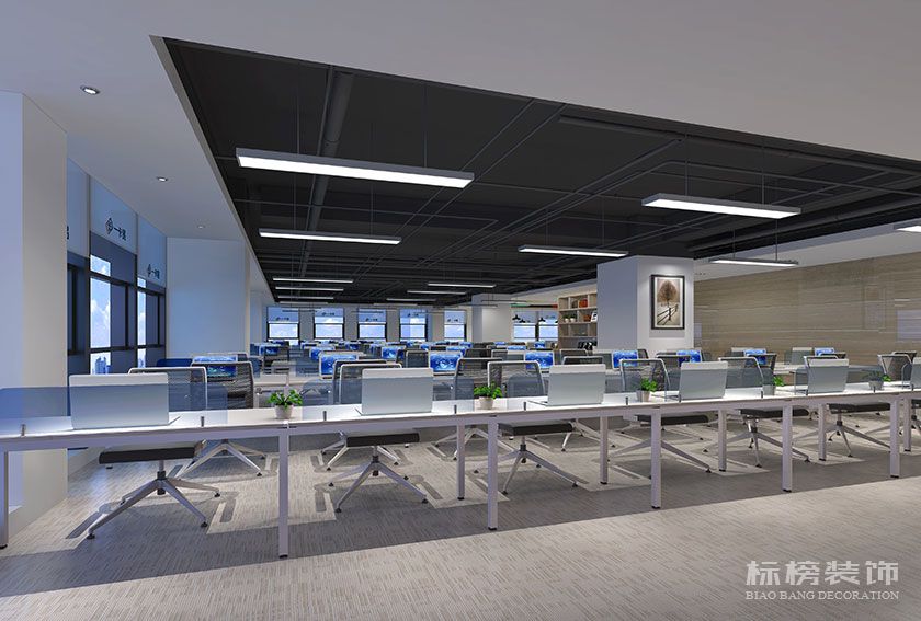 龙华-汇海广场-一卡易科技股份办公室装修-公共办公区